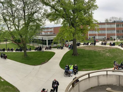 IVH Courtyard with Motorcycles
