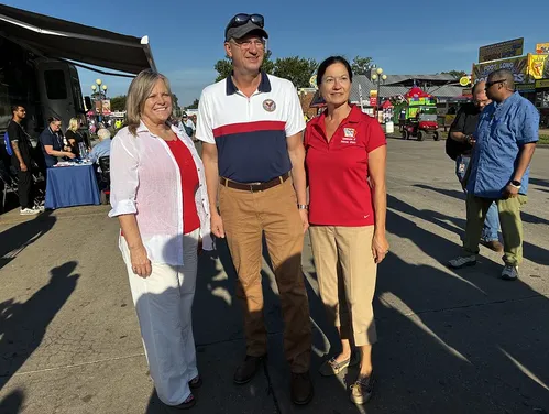 At fair with Sec. Collins