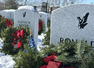 2025 IVC Headstone with wreath
