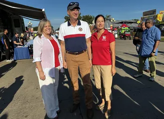 At fair with Sec. Collins