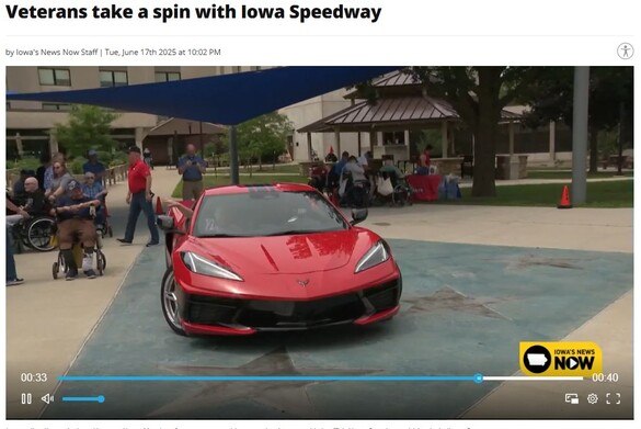 Photo link to Veterans take a spin with Iowa Speedway
