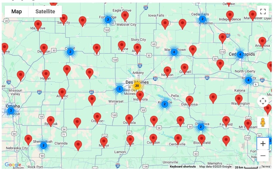 Image of Iowa Map